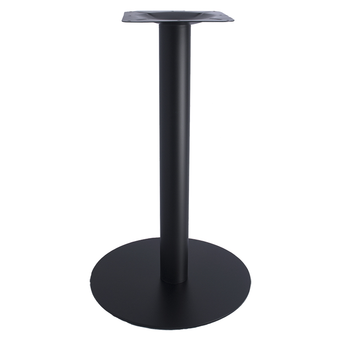 18'' black powder coat round table base, steel table base